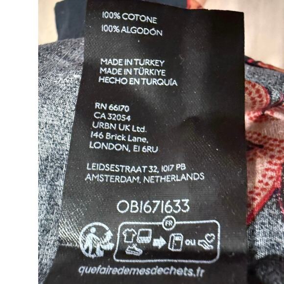 Anthropologie Size Large The Bettina Shirt Dress by Maeve Autumn Navy Floral - Picture 5 of 6